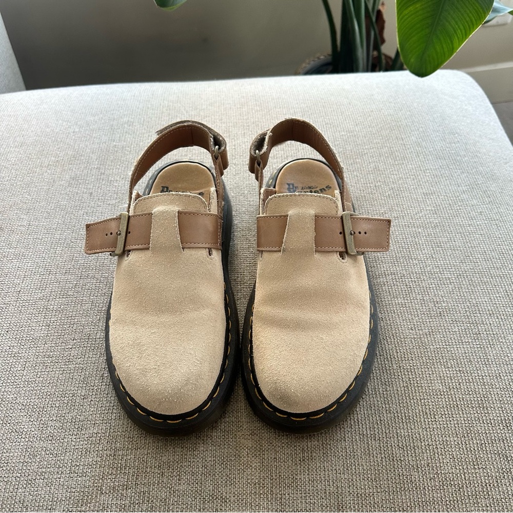 Dr. Martens JORGE II SUEDE & LEATHER SLINGBACK MULES